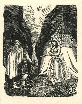 Орлова-Мочалова Мария Николаевна. Лот из трех иллюстраций к сказкам А.С. Пушкина: 